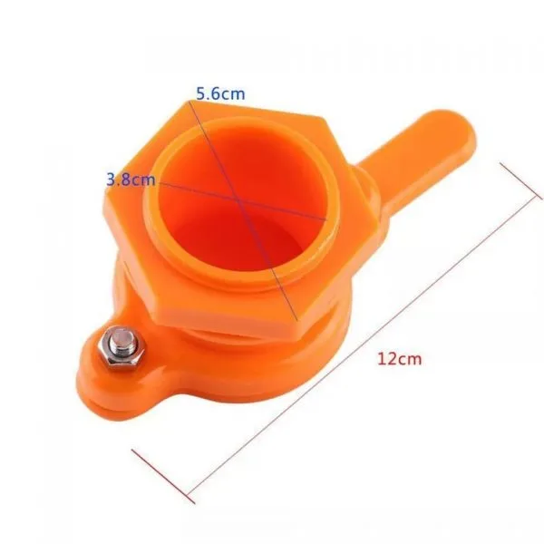 Zawór plastikowy   z nakrętką do wiadra z miodem - obrazek 2